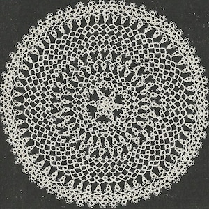 Snowflake Doily Tatting PATTERN from a 1956 Workbasket a 10.5 inch doily pattern changed to PDF instant download