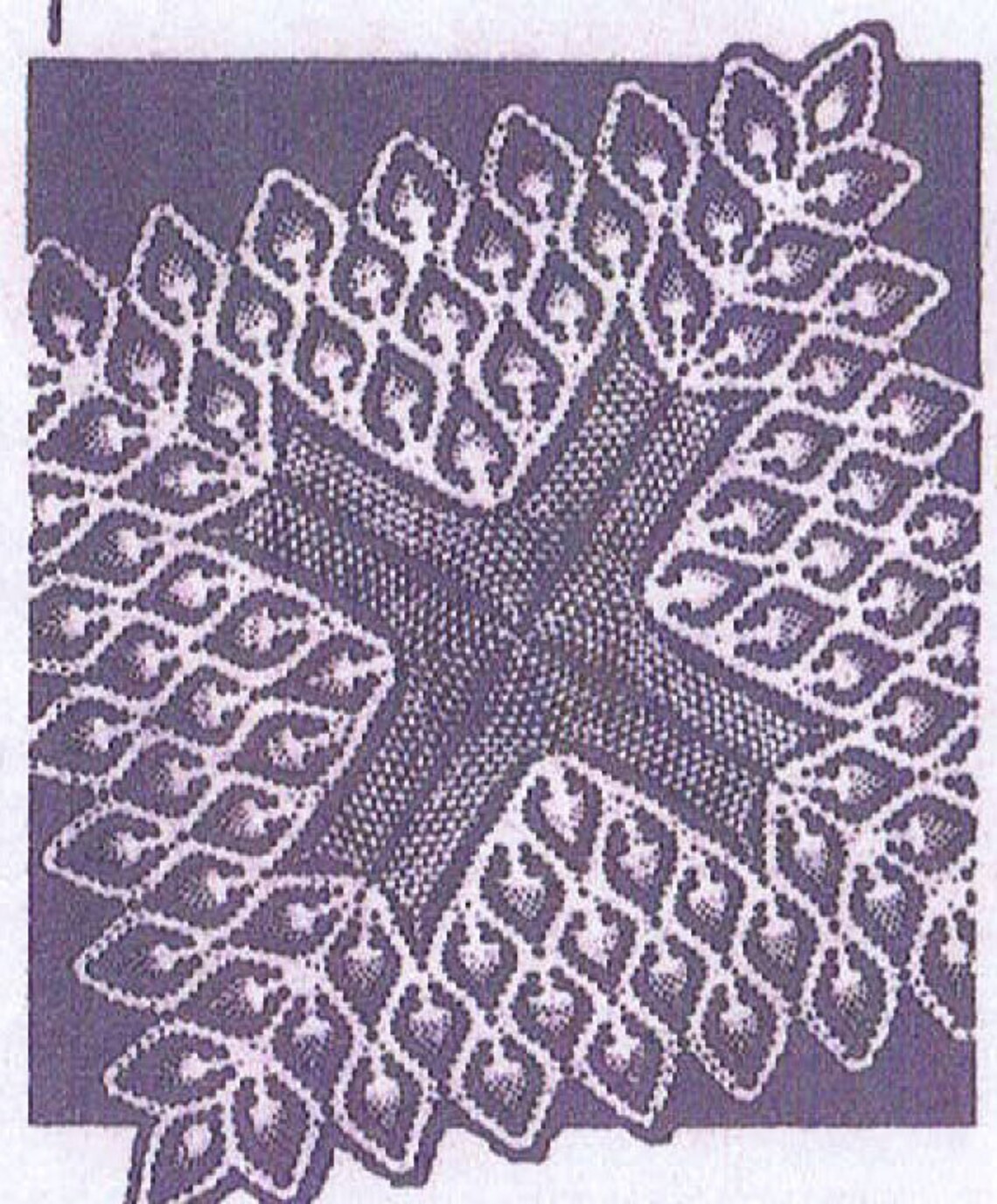 7067 Sq Cloth Pineapple Design 64x64 42x42 Vtg Crochet Pattern 72x90 ...