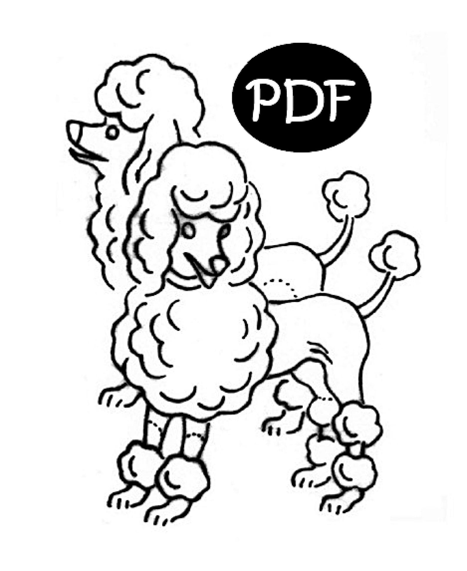 Vintage Poodle Embroidery Patterns- Digital PDF Download - DIY Tea ...