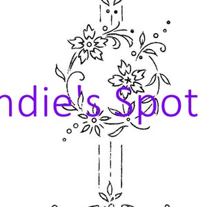 30s Digital Hand Embroidery 733 Floral Guest Towel motifs, Sprays of Flowers for Clothing Kerchiefs Doilies Tea Cloths image 5