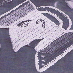 Vintage Crochet PATTERN 7006 Toby Jug Hot Pad Plate Mat 1950s PDF Instant Download