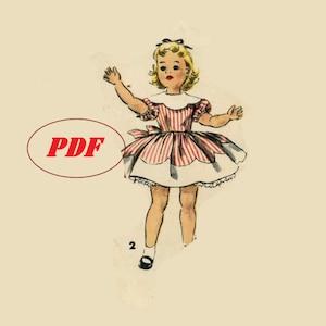 Retro Doll Clothing pattern for 15&quot; Little Girl Dolls  Sweet Sue Toni Walker Revlon Harriett Hubbard Ayer Anne Oakley Printable PDF Download
