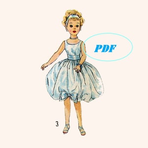 Vintage / Retro Doll Clothes pattern 2745 for 18&quot; High  Heel Fashion dolls Toni, Revlon, Cissy &  Dollikin - Printable PDF Download