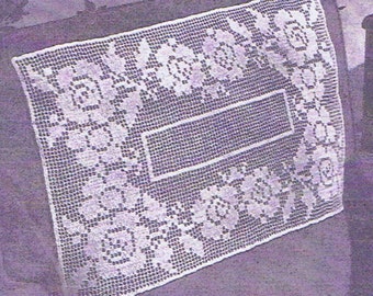 Vintage Crochet PATTERN Victorian Sampler Chair set in filet crochet Instant PDF download