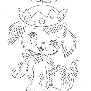 Digital Hand Embroidery Pattern Design 7090 Nine Adorable Animals for Quilt Blocks or Crib Cover 1960s Instant Download