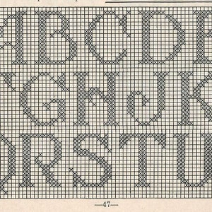 crochet initials in filet crochet pattern 5009 taken from a etsy australia
