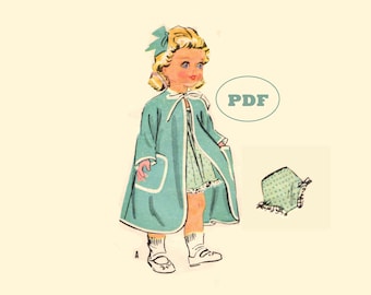 Retro Doll Clothes patterns - PDF Download - 1992 for 16" 17" Chubby dolls - such as Saucy Walker Baby Sue Saucy Walker or Poise