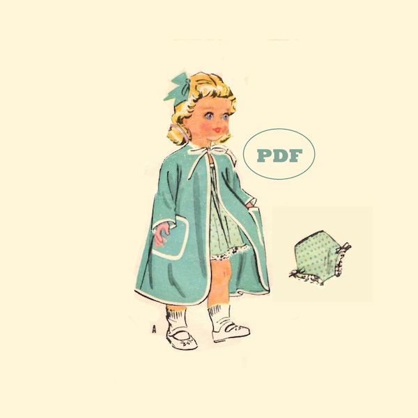 Retro Doll Clothes patterns - PDF Download - 1992 for 16" 17" Chubby dolls - such as Saucy Walker Baby Sue Saucy Walker or Poise