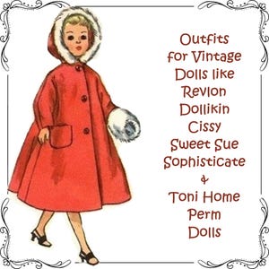 Puppenkleidung SCHNITTMUSTER für 23"Teenager High Heel fashion Revon Dollikin Cissy Sweet Sue Sophisticate Toni Missy - Printable PDF download