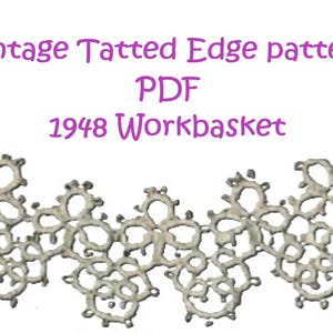 Vintage Tatting PATTERN 4804 Double Scalloped Edge  PDF instant download