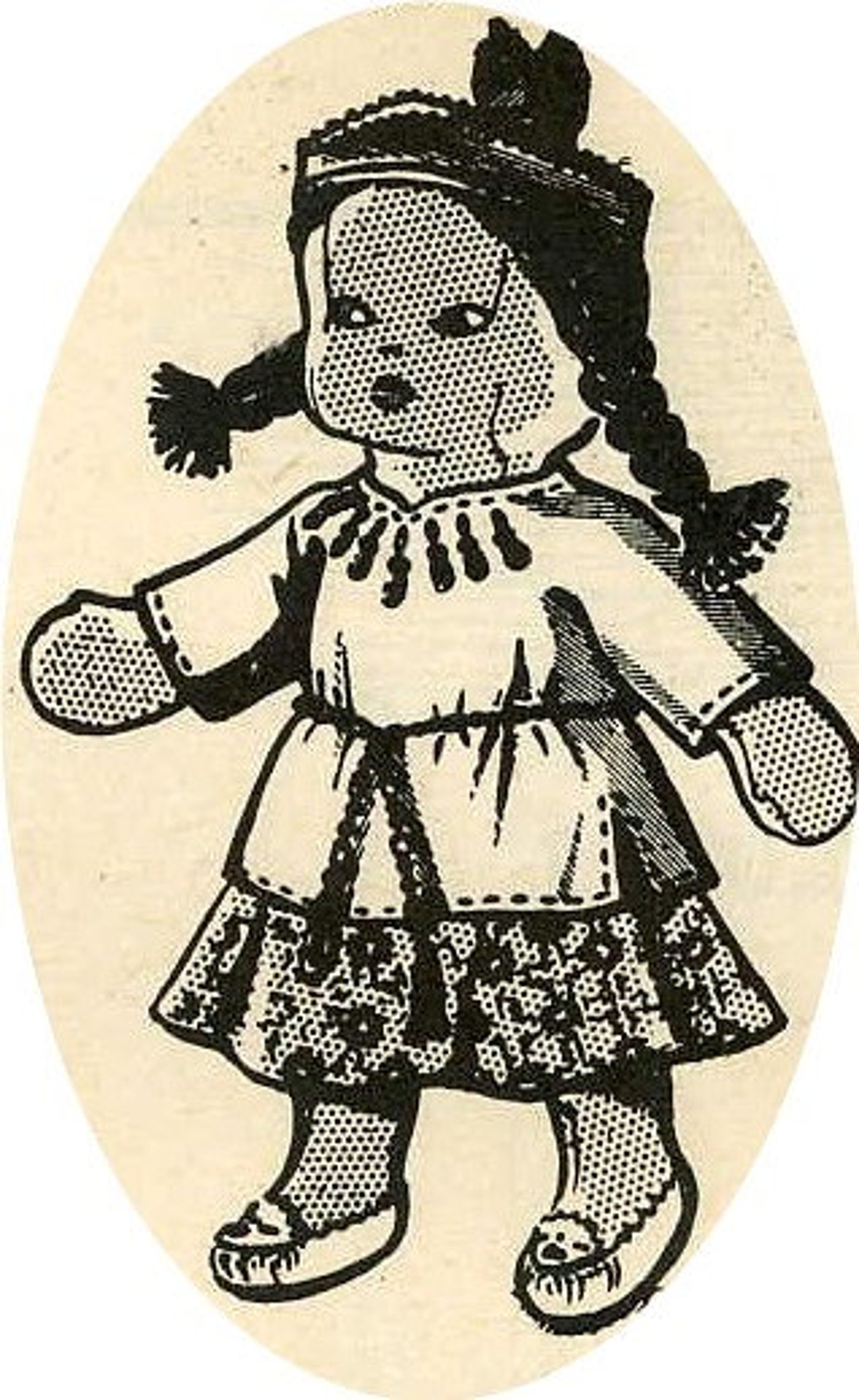 Native American Boy &amp; Girl Cloth Doll Pattern in Digital PDF - Etsy