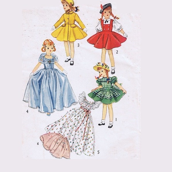 Vintage Doll Clothing PATTERN 4098 for 18" Saucy Walker Little Girl doll by Ideal a PDF file emailed 2U instant download