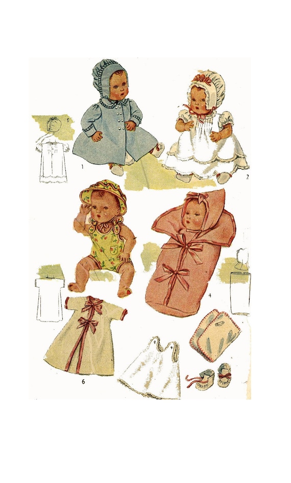 Vintage Doll Clothes PATTERN 713 for 15 in Dy Dee Little Girl Doll by Effanbee 