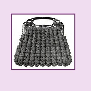 Digital Crochet Pattern - The Shell stitch hand bag or Ladies purse to be made of Gimp upholstery cord use no 4 or 6 steel crochet hook