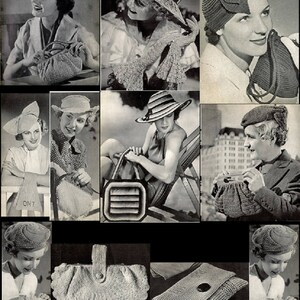 Crochet Patterns Purse Bag Hat Glove Book 74 PDF file emailed 2U Beret Turban Bow hat Fedora Fez Sombrero Spanish Lace hat Gloves Clover top