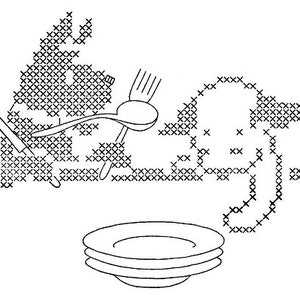 Handstickerei im digitalen PDF format - 1346 Scottie Hunde und Floppy Eared Welpen mit Geschirr in Kreuzstich für Geschirrhandtücher