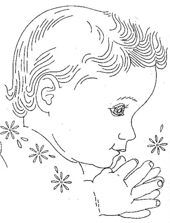 Vintage hand embroidery pattern pdf file design 832 baby faces etsy Vintage hand embroidery pattern pdf file design 832 baby faces etsy