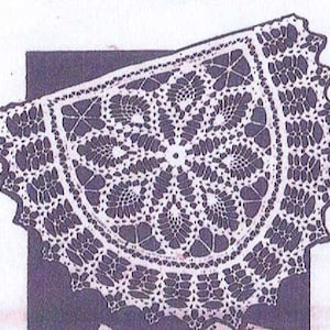 Vintage Crochet pattern - 7188 Chair Set in a Pineapple and Shell stitches 1960s can be used on a Buffet or Scarf end Printable PDF iownload