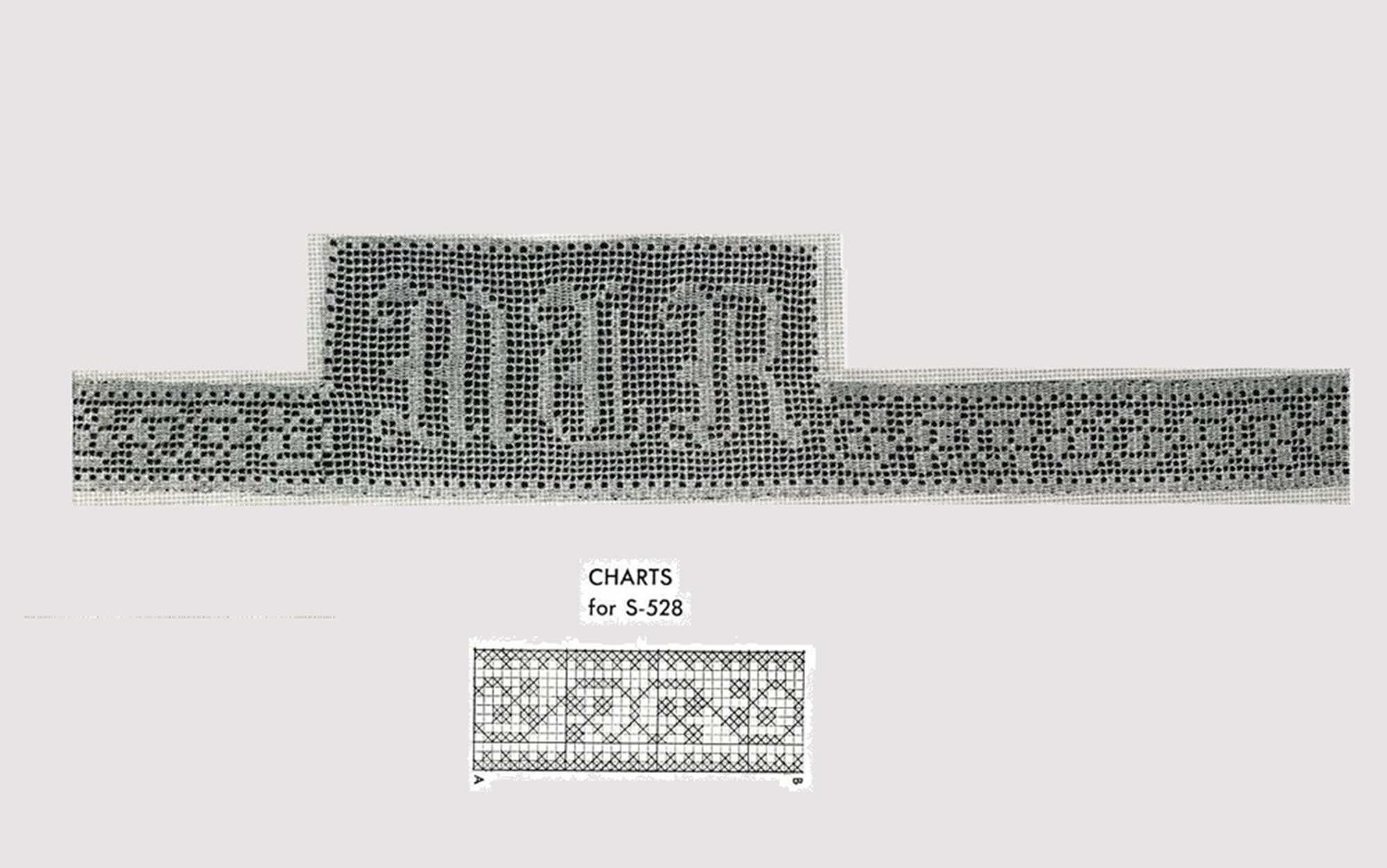Retro Crochet Pattern - DIGITAL Format - S 528 Initials - Monogram ...