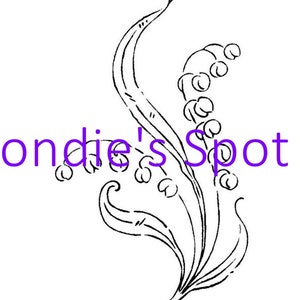 30s Digital Hand Embroidery 733 Floral Guest Towel motifs, Sprays of Flowers for Clothing Kerchiefs Doilies Tea Cloths image 6