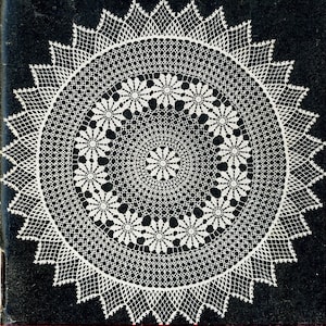 Crochet PATTERN 5803 The Peasant Doily size 28 1/2 inches 1950s