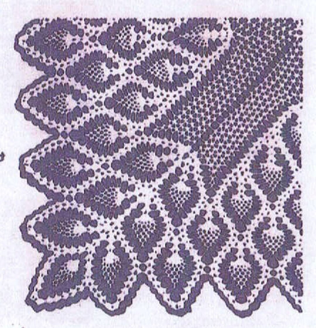 7067 Sq Cloth Pineapple Design 64x64 42x42 Vtg Crochet Pattern 72x90 ...