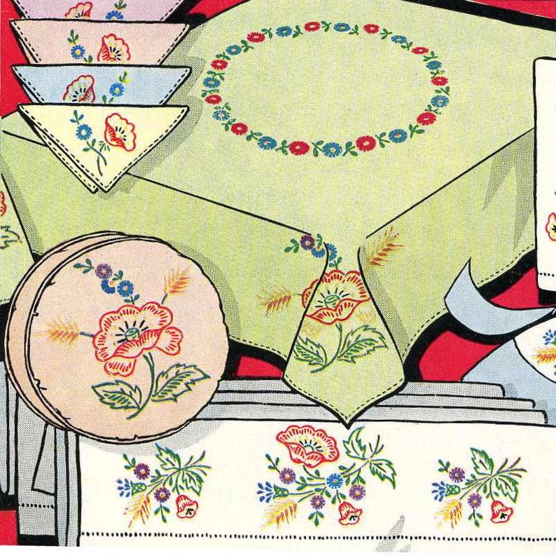 1950s jessecmault pattern 246 poppies bouquets to beautify etsy 1950s jessecmault pattern 246 poppies bouquets to beautify etsy