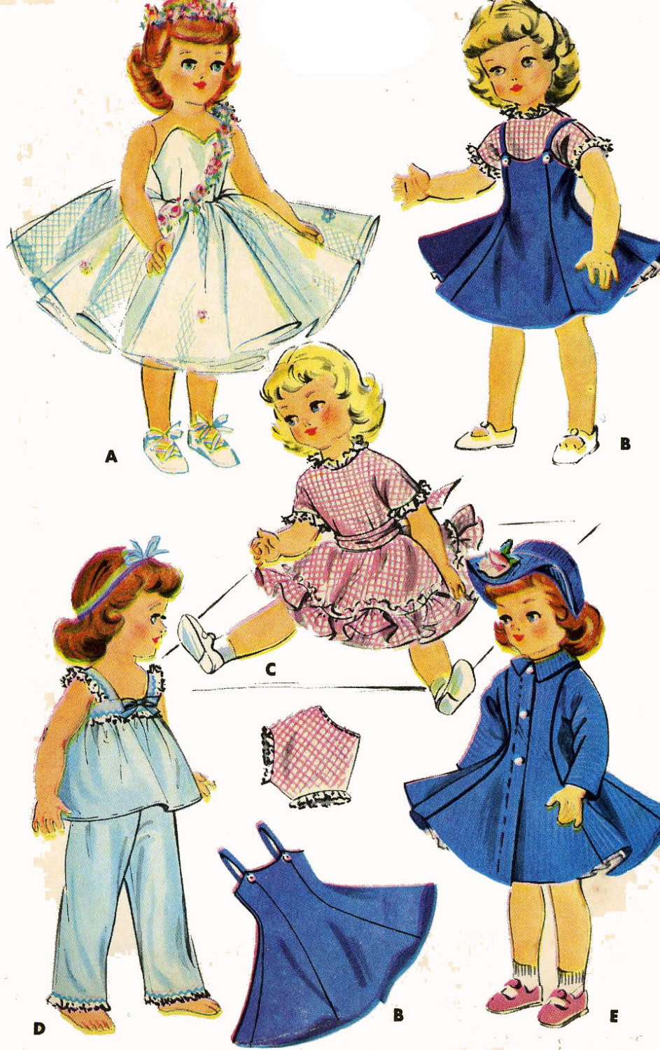 Miss Revlon Vintage Doll Dress Coat Hat Pattern 16" 15" Toni Sweet Sue 