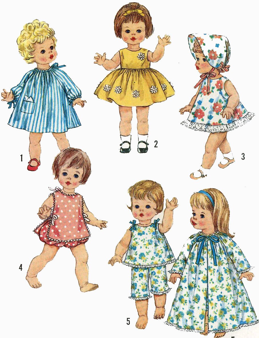 Vintage Doll Clothes PATTERN 4839 for 18 in Chaty Baby Suzie Etsy