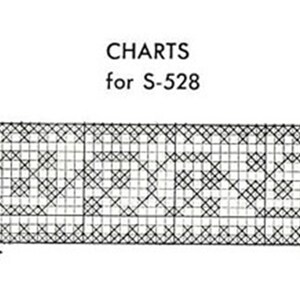 Retro Crochet Pattern - DIGITAL Format - S 528 Initials - Monogram ...