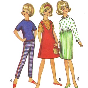 Tammy Doll Clothes pattern - 12&quot;  Teen age Model dolls such as Tammy, Jan, Terry, Misty & Suzie - Printable PDF Download - Evening Dress