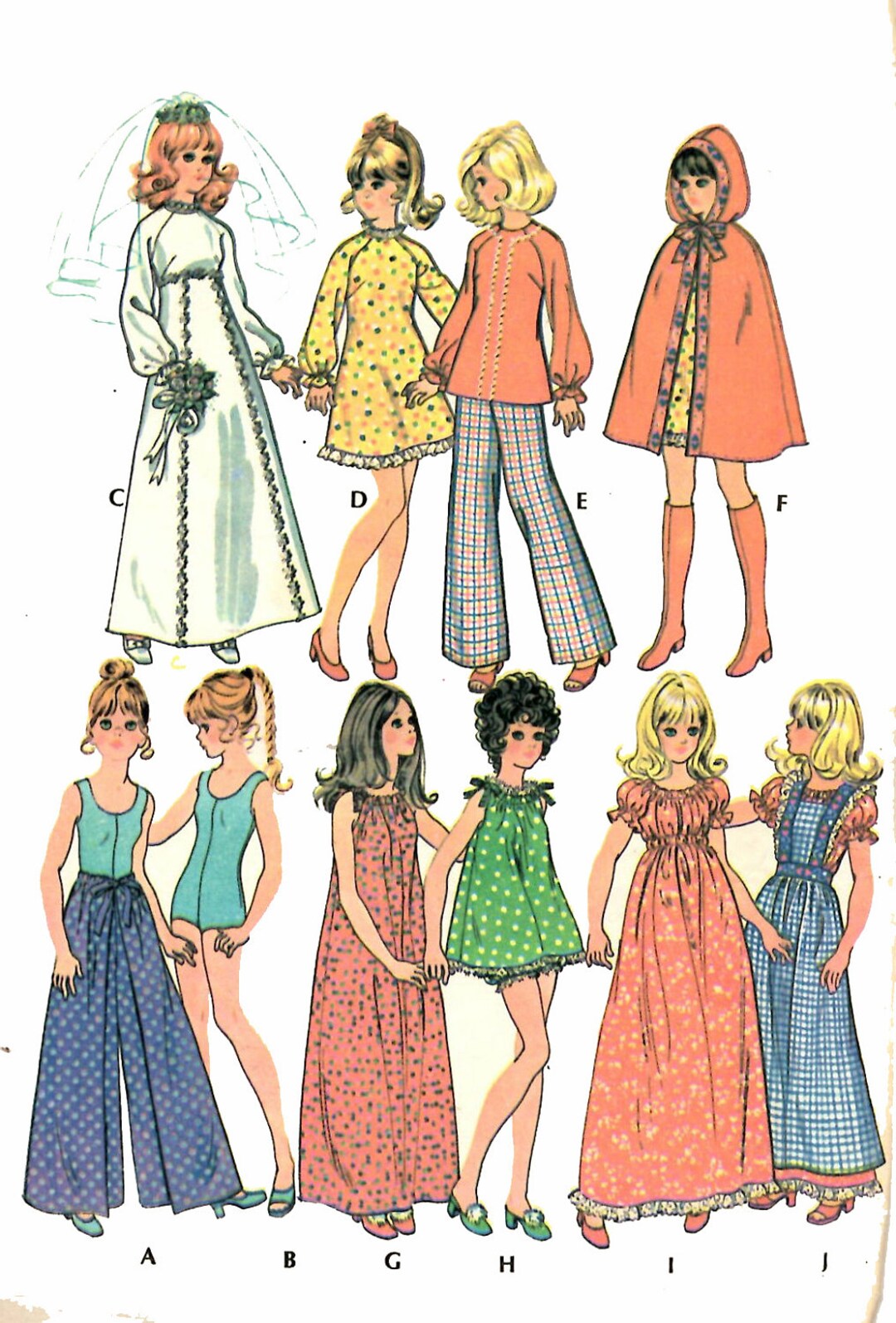Barbie Doll Clothing PATTERN in Digital PDF Format 3429 Wrap Around ...