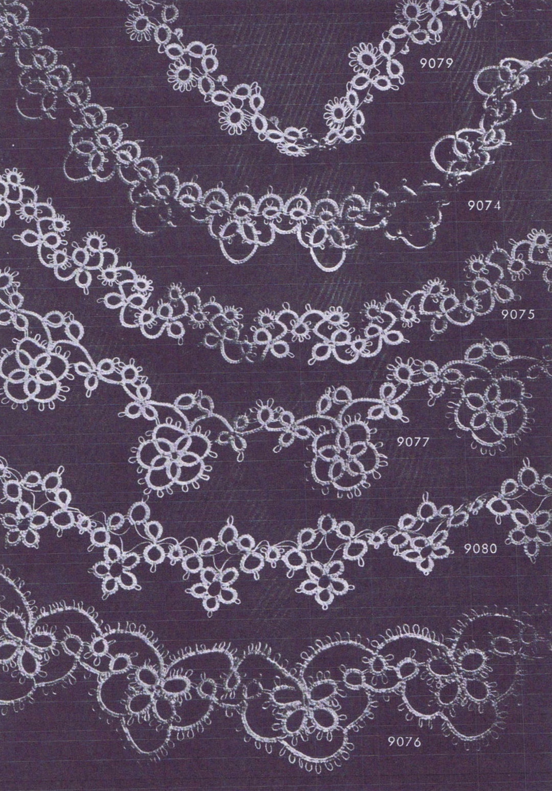 Vintage Tatting PATTERN 9179 Six Tatted Edges 1940s PDF Instant