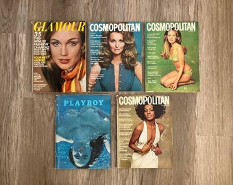 vintage fashion magazines 60s-70s (Glamour, Cosmopolitan + Playboy)