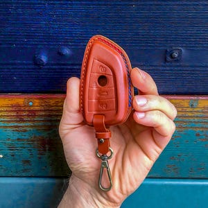 BMW G/F/X/M Series Leather Key Case – Handmade Custom Key Fob Cover for G20 F15 G01 1–7 Series