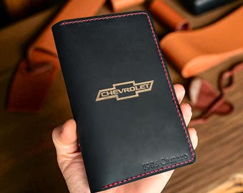 Documents-Driving-Passport Leather Organizer, Car-Brand Logo Driving License Leather Cover Holder, Personalized Handmade Insurance Wallet