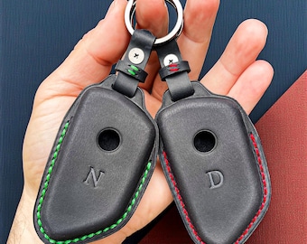 Cupra Leather Key Case for Formentor Terramar Leon Ateca – Handmade Seat Key Fob Cover Leather Keychain
