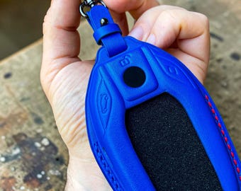 BMW Display Key Leather Case – Personalized Handmade Key Cover for 7 Series G30 X5 X7 i8