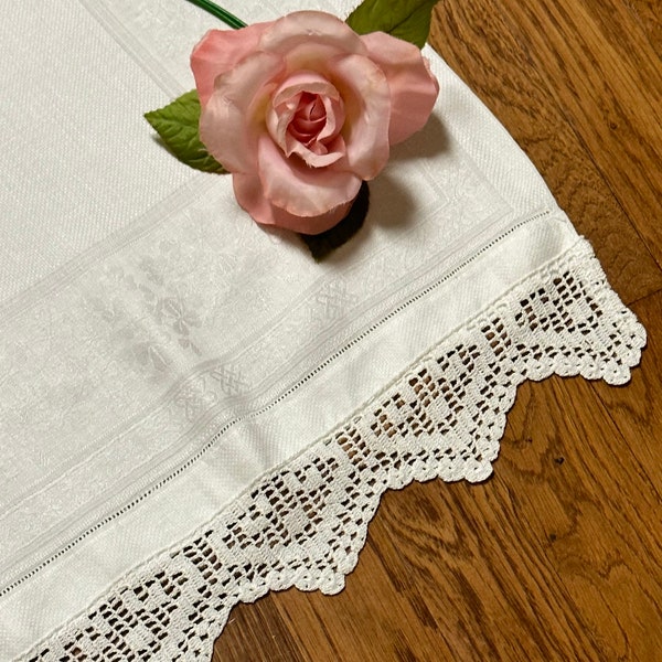 Towel With Lace Etsy