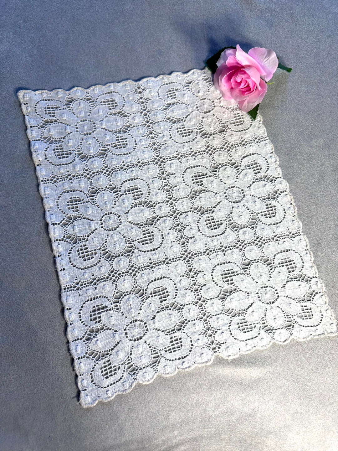 Vintage White Lace Dresser Scarf Doily Etsy