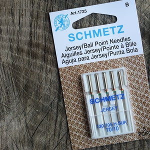 Jersey Ball Point Machine Needles Sz. 70/10 - for Waldorf Doll Making