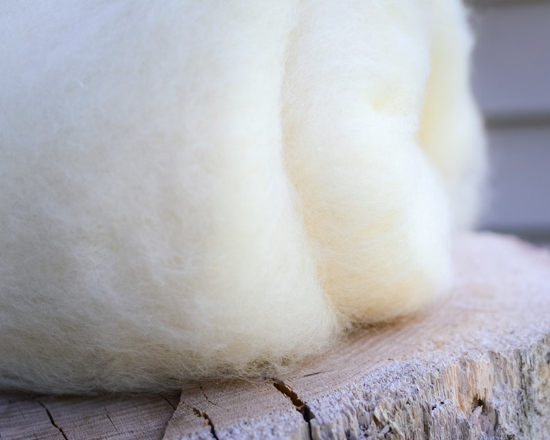 Clean natural wool batting one pound.