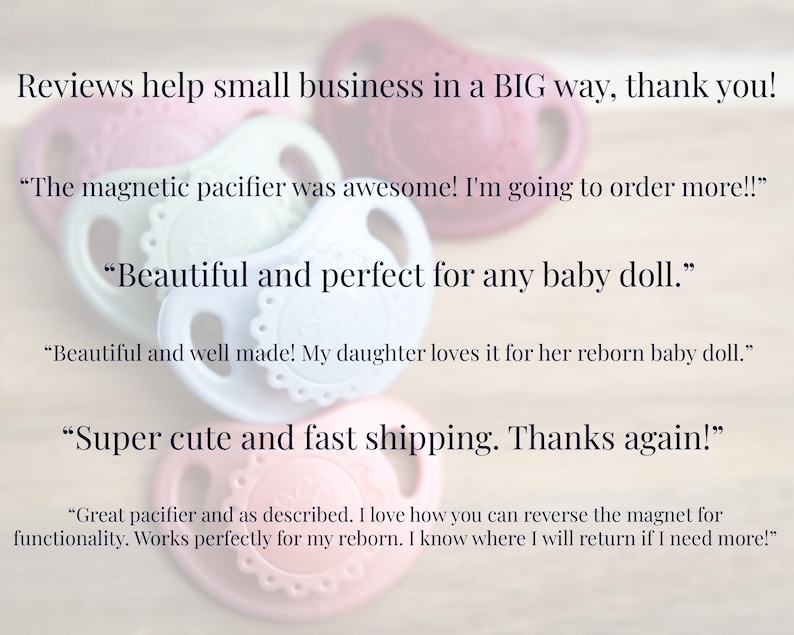 Magnetic Pacifier for Reborn Doll Pacifier Honeybug Precious Vintage Doll Pacifier image 17