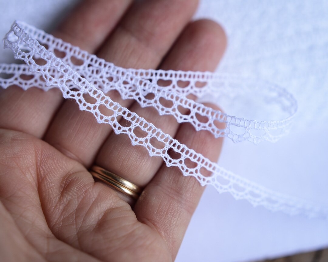 1/4 Lace Edging Heirloom Lace Trim White Cotton Etsy