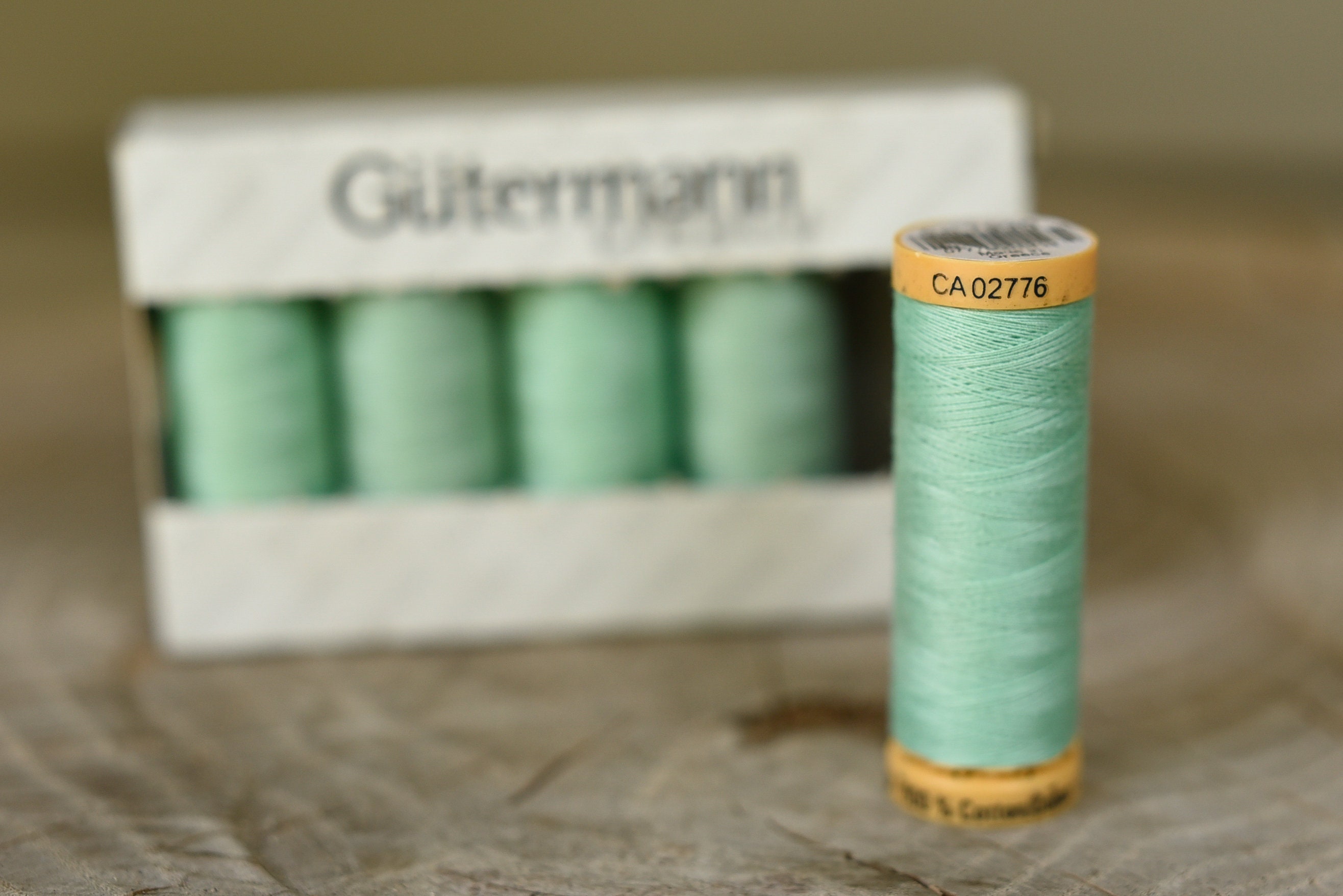 Sewing Thread - Green Cotton Thread - One Spool 110 Yds - Gutermann ...