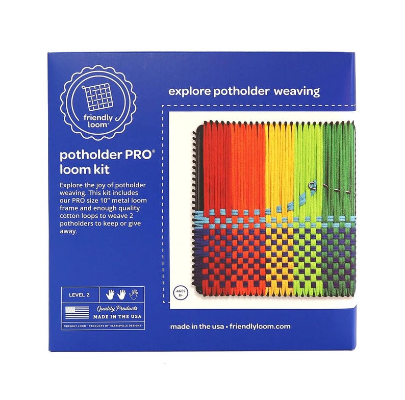 PRO sized Friendly Loom™ potholder loom.