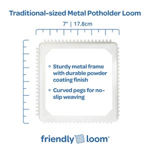 Friendly Loom™の子供用鍋つかみ織機キット。お子様の織りのアクティビティに最適なクラフトギフト。細かい運動能力を養うおもちゃ。女の子の誕生日プレゼントにも。 画像 13