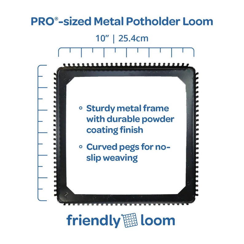 Friendly Loom™の子供用鍋つかみ織機キット。お子様の織りのアクティビティに最適なクラフトギフト。細かい運動能力を養うおもちゃ。女の子の誕生日プレゼントにも。 画像 5