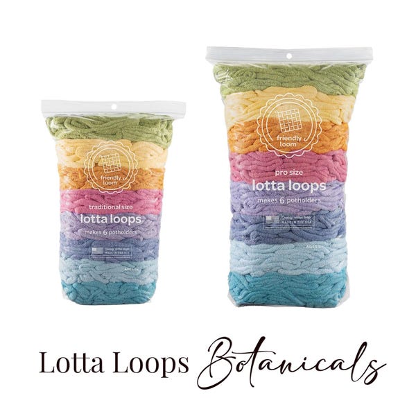 Bulk Cotton Potholder Loops Friendly Loom™ Potholder Refill Weaving Loops Lotta Loops Party Pack