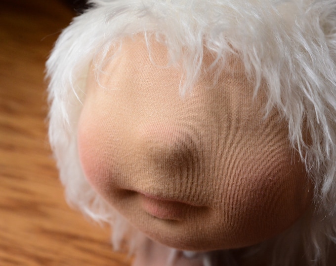 White Doll Hair Mohair Fabric Preemie Norah Hair White Etsy